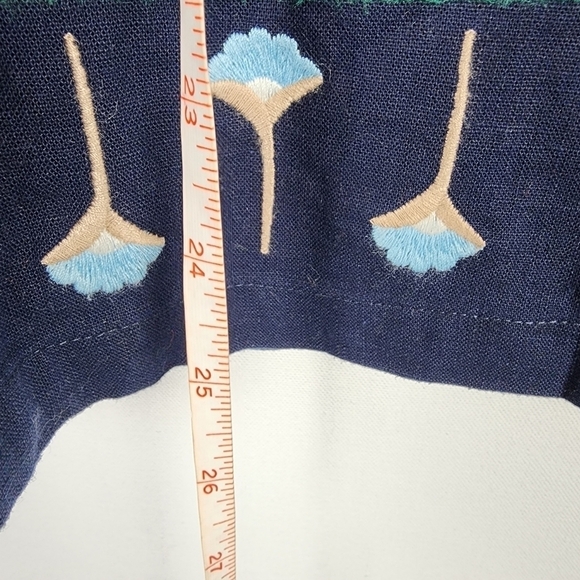 Boden Brooke Linen Blend Embroidered Midi Skirt SIZE 8 - Picture 6 of 7